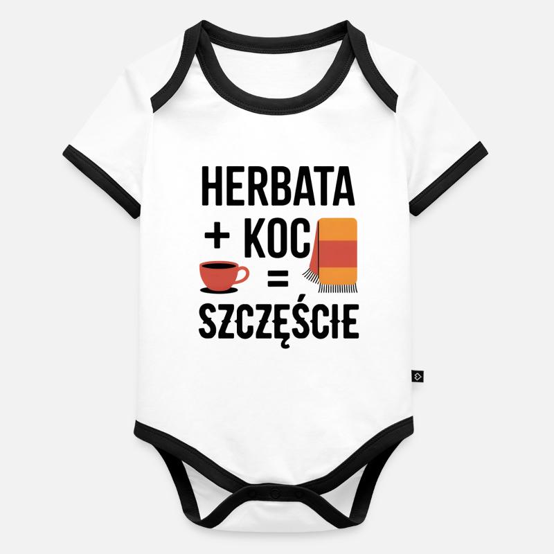 Tea and Blanket Happiness Organic Baby Contrasting Bodysuit