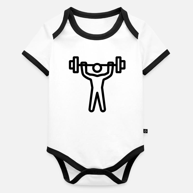 musculation Body Bébé bio contrasté manches courtes