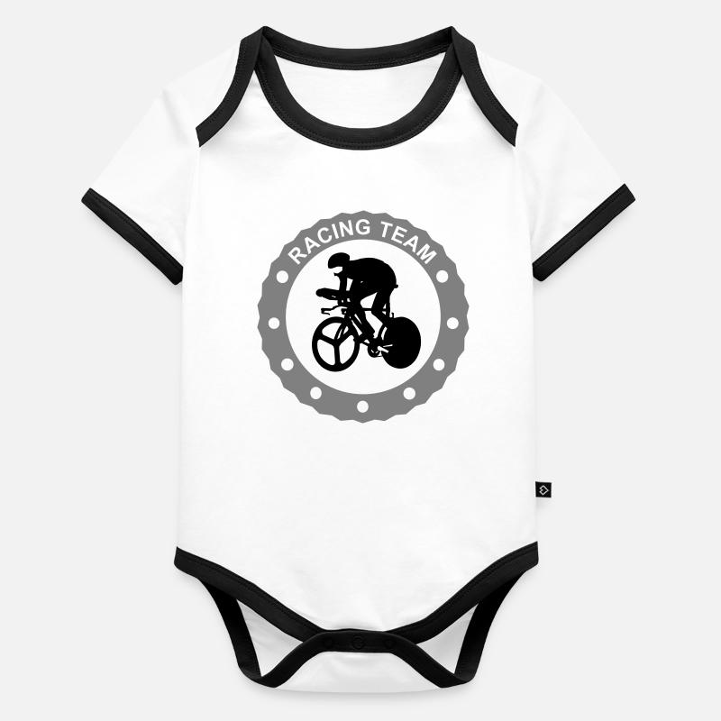 Équipe de course Body Bébé bio contrasté manches courtes