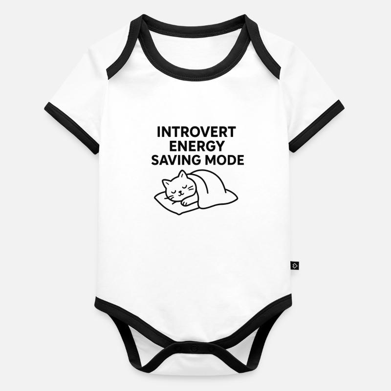 Mode d’économie d’énergie pour les introvertis Body Bébé bio contrasté manches courtes