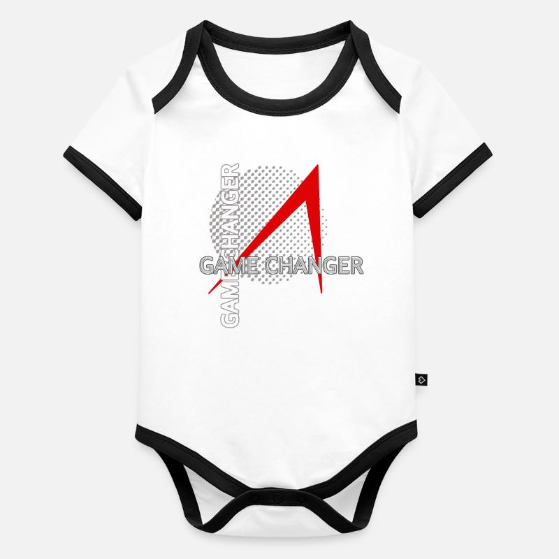 Changeur de jeu Body Bébé bio contrasté manches courtes