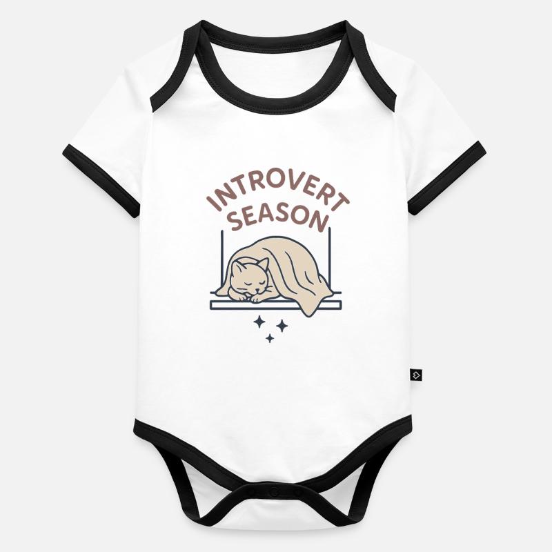 Cabincore Saison hivernale douillette pour prendre soin de soi Body Bébé bio contrasté manches courtes
