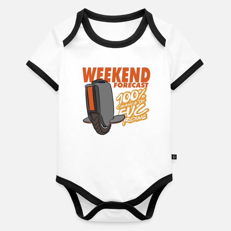 Prévisions du week-end - 100 % de chances de rouler EUC Body Bébé bio contrasté manches courtes