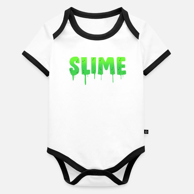 Slimy Slime Slime Organic Baby Contrasting Bodysuit