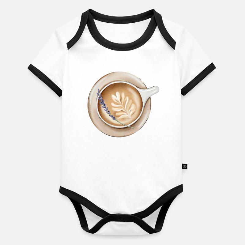 Latte Latte Design confortable Body Bébé bio contrasté manches courtes