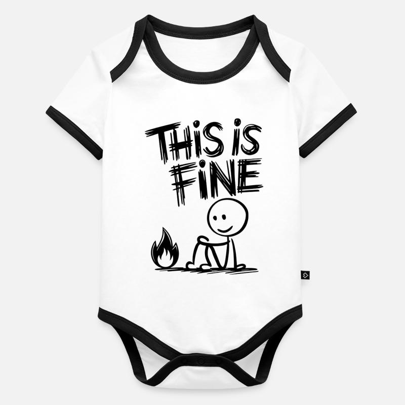 Sarkastisches Doodle Baby Bio-Kurzarm-Kontrastbody