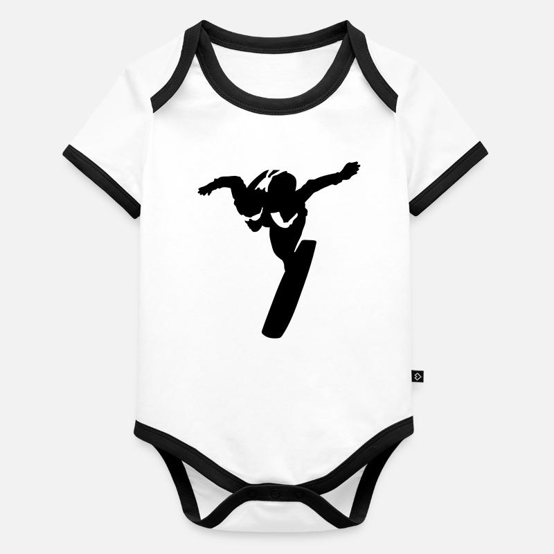 Surfer sur le ciel Body Bébé bio contrasté manches courtes