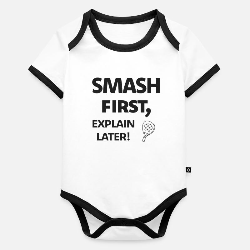 Écrasez d’abord, expliquez ensuite ! Noir Body Bébé bio contrasté manches courtes