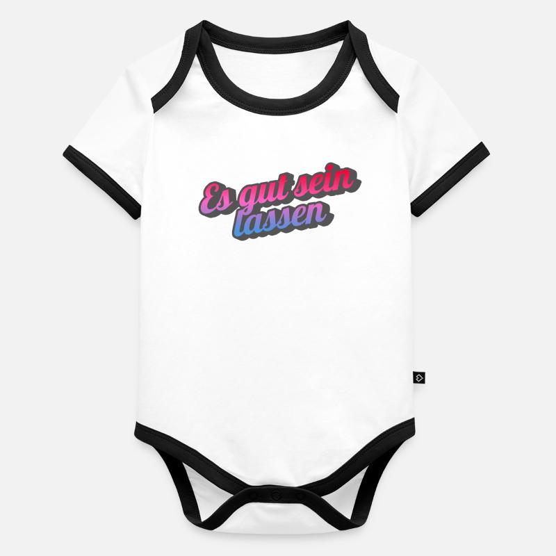 Es gut sein lassen. Baby Bio-Kurzarm-Kontrastbody
