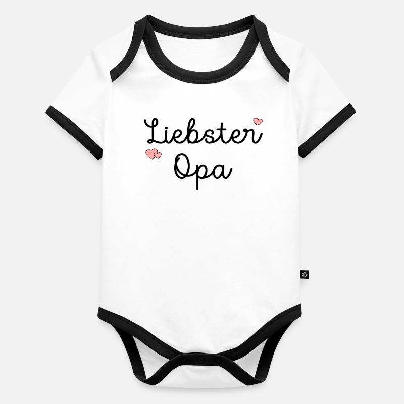 Grand-père Très Cher Papi Body Bébé bio contrasté manches courtes