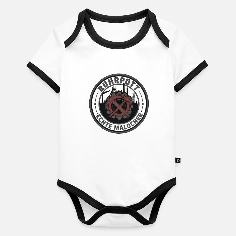 Ruhrpott Real Malocher Patch Body Bébé bio contrasté manches courtes