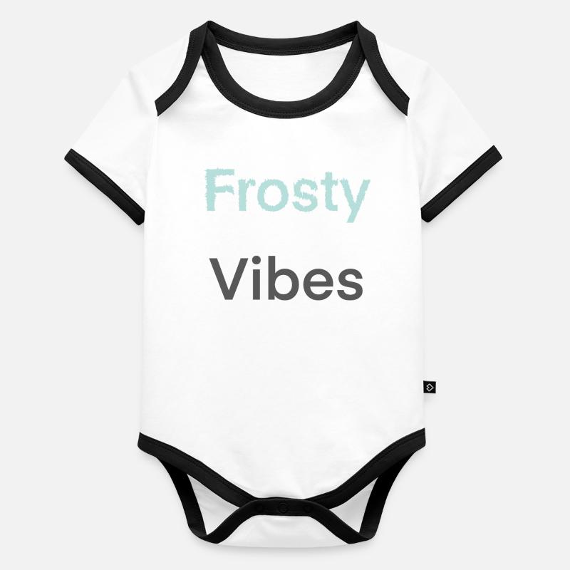 Frosty Vibes Organic Baby Contrasting Bodysuit