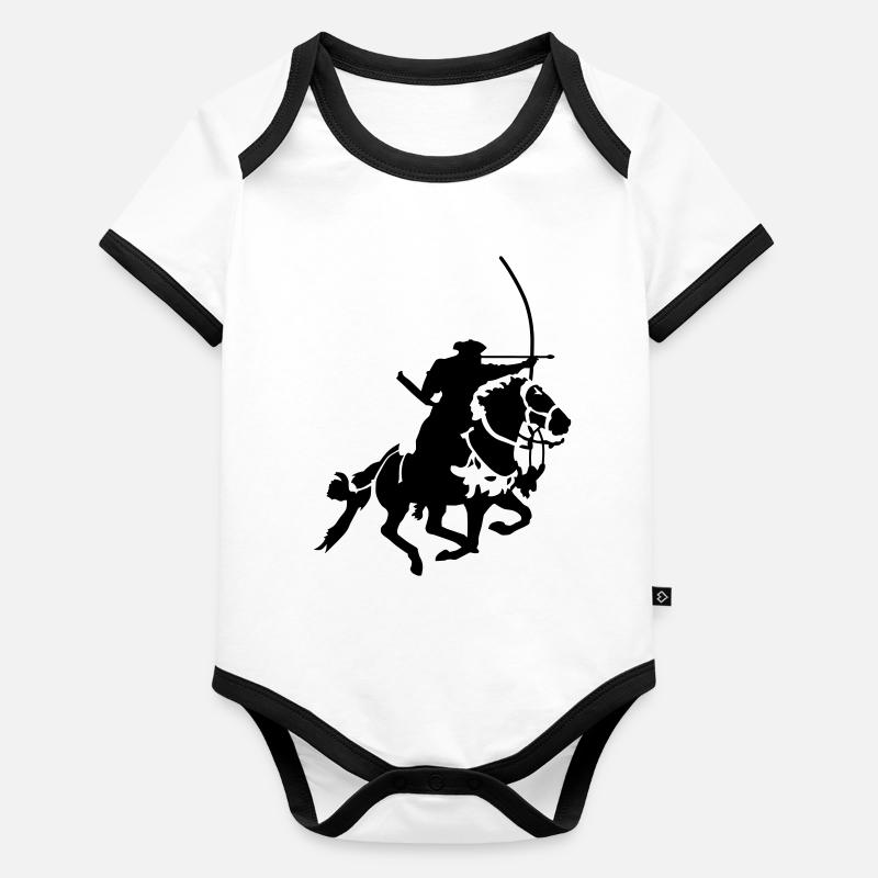 Archer Body Bébé bio contrasté manches courtes