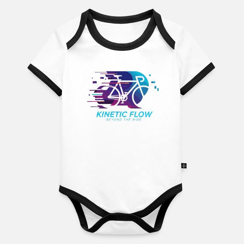 Kinetic Flow Bicycle Burst Body Bébé bio contrasté manches courtes
