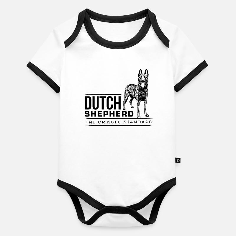 Berger hollandais - Dutchie Body Bébé bio contrasté manches courtes