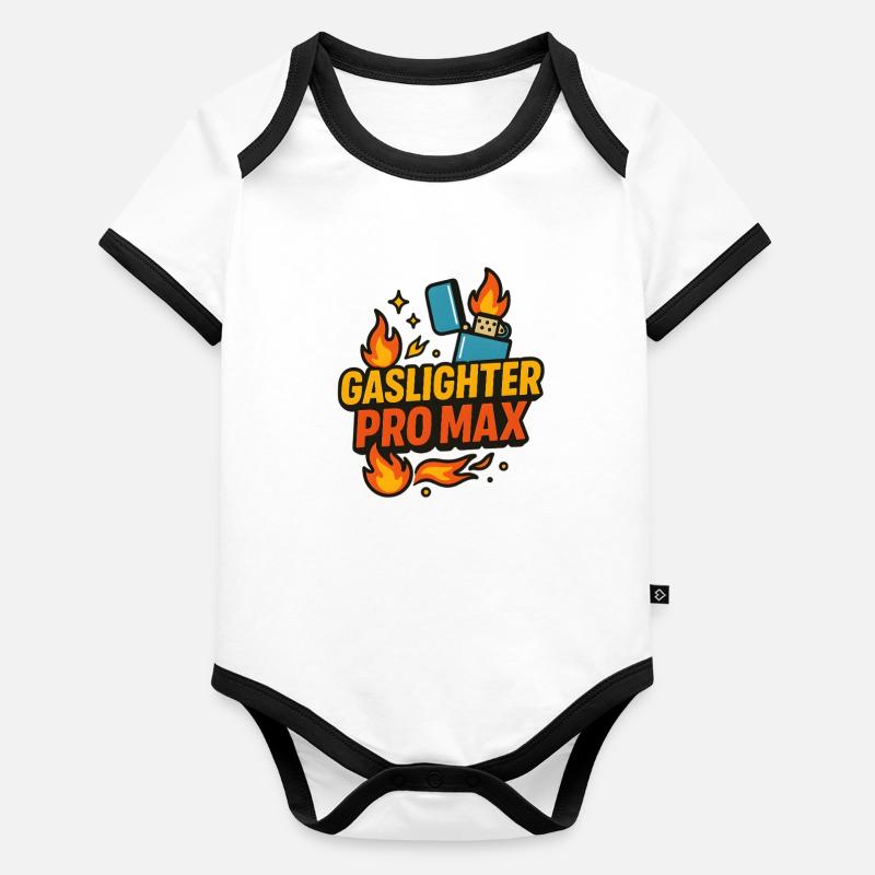 Gaslighter Pro Lustiger Humor Baby Bio-Kurzarm-Kontrastbody