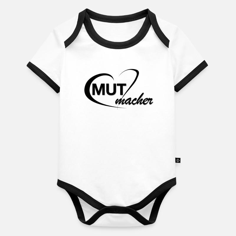 Mutmacher_Logo_schwarz Body Bébé bio contrasté manches courtes