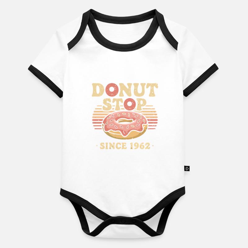 Donut Stop – Vintage Bakery Organic Baby Contrasting Bodysuit