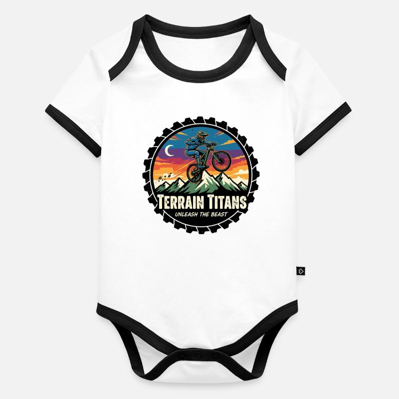 Terrain Titans MTB Sunset Dash Organic Baby Contrasting Bodysuit
