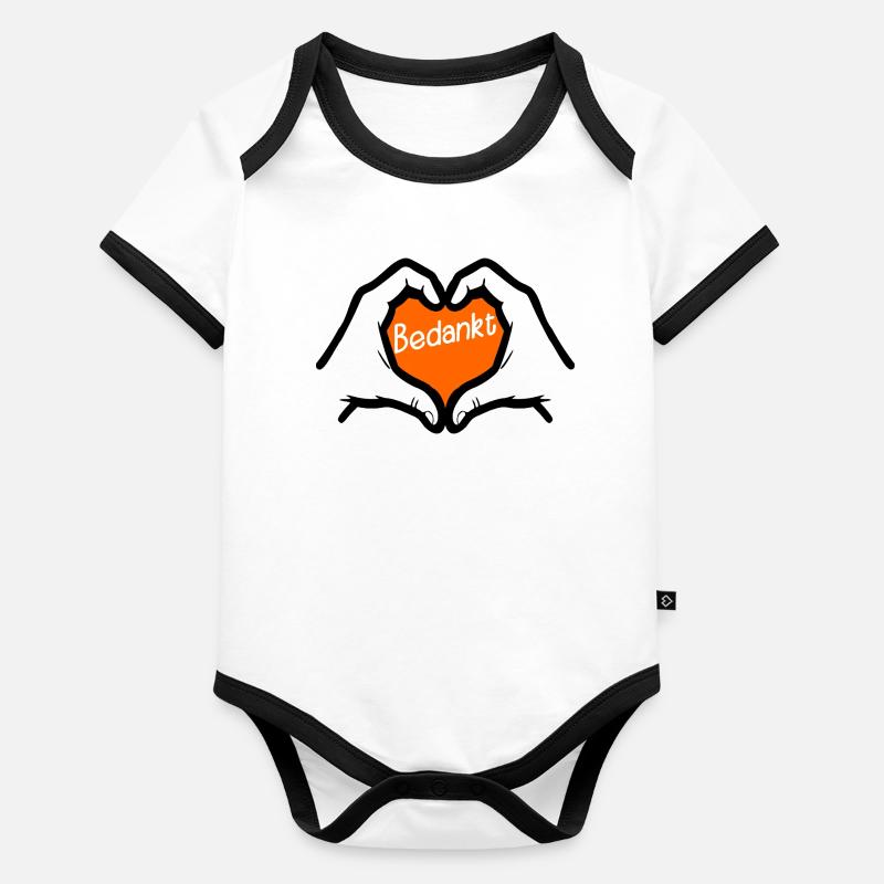 Vielen Dank Baby Bio-Kurzarm-Kontrastbody