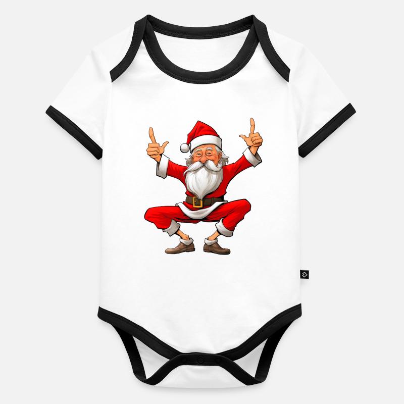 Yogis Christmas Organic Baby Contrasting Bodysuit