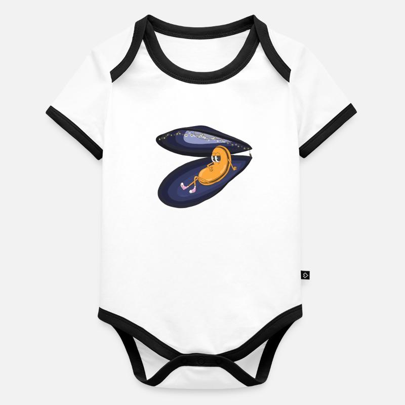 Lazy Mold Under Night Shards Organic Baby Contrasting Bodysuit