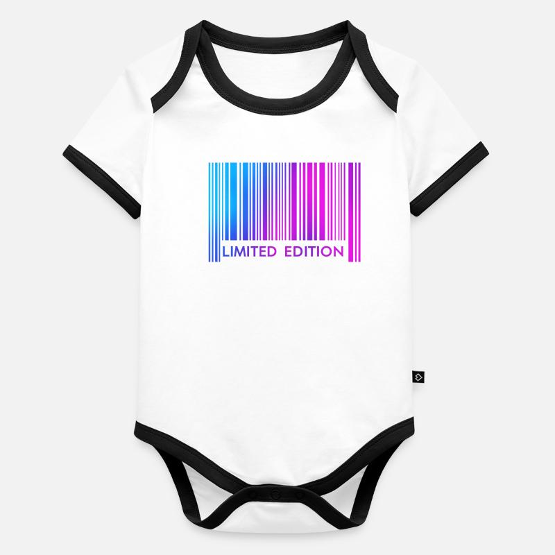 LIMITED EDITION - BARCODE  Baby Bio-Kurzarm-Kontrastbody