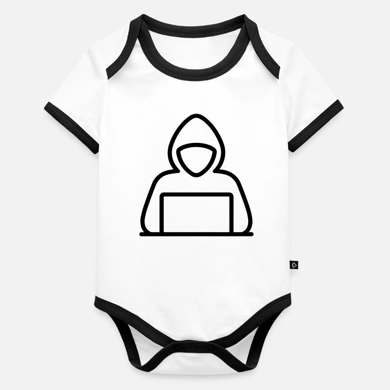 hacker Body Bébé bio contrasté manches courtes
