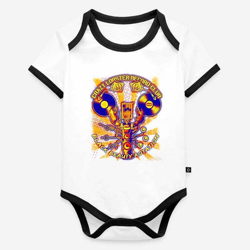 Djing Baby Bio-Kurzarm-Kontrastbody