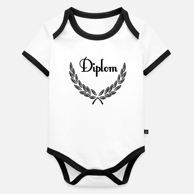 Diplôme Body Bébé bio contrasté manches courtes