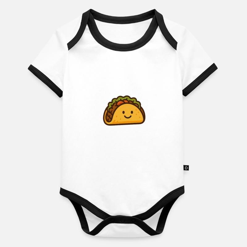 Tacos amusant Body Bébé bio contrasté manches courtes