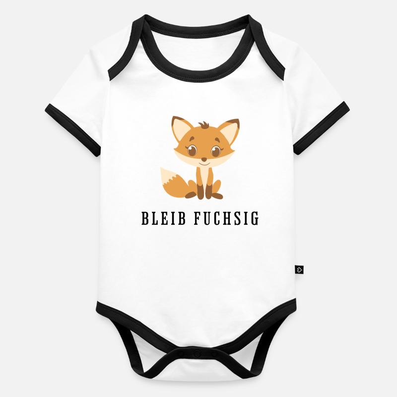 Ami renard câlin Body Bébé bio contrasté manches courtes
