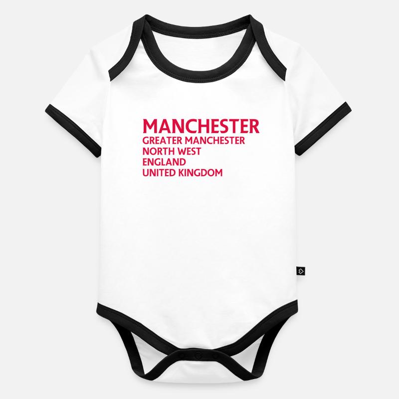 Manchester – Angleterre Lyrique Body Bébé bio contrasté manches courtes
