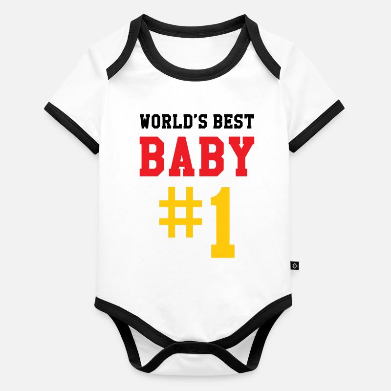 Meilleur bébé - Naissance - Enfant Body Bébé bio contrasté manches courtes