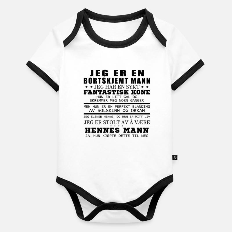 Je suis un homme gâté. Body Bébé bio contrasté manches courtes