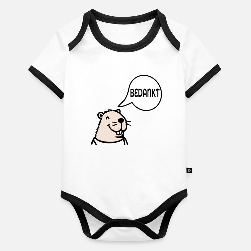 Capybara Thanks Organic Baby Contrasting Bodysuit