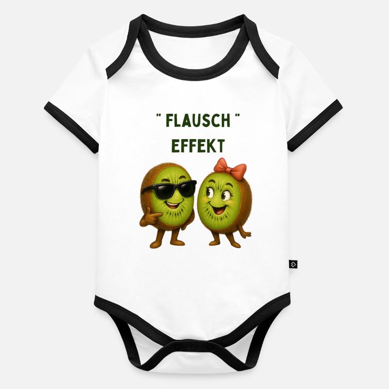 Fluffy Effect Kiwi Duo Body Bébé bio contrasté manches courtes