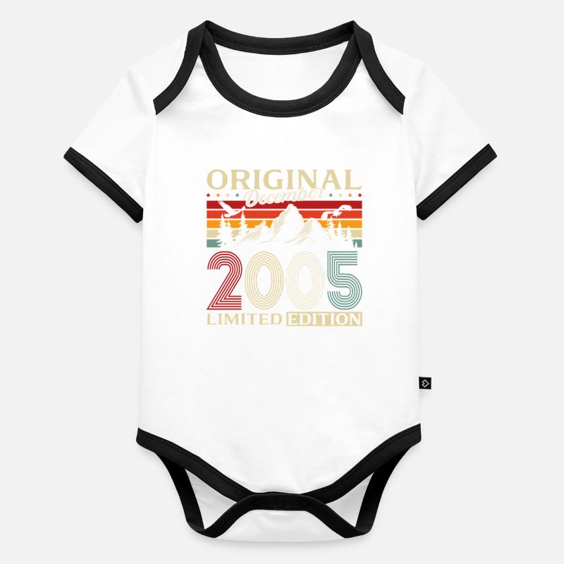 20th Birthday Original December Volume 2005 Organic Baby Contrasting Bodysuit