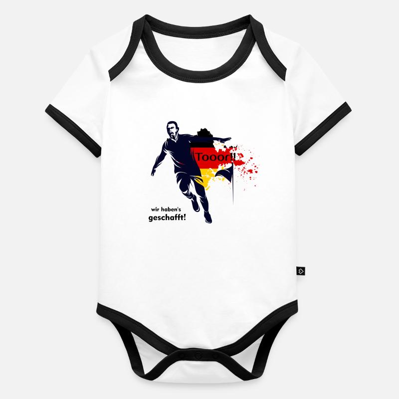 Soccer Organic Baby Contrasting Bodysuit