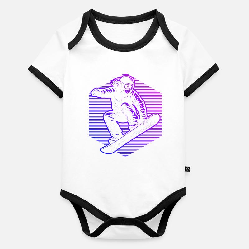 Déclaration pour tous les snowboardeurs Body Bébé bio contrasté manches courtes