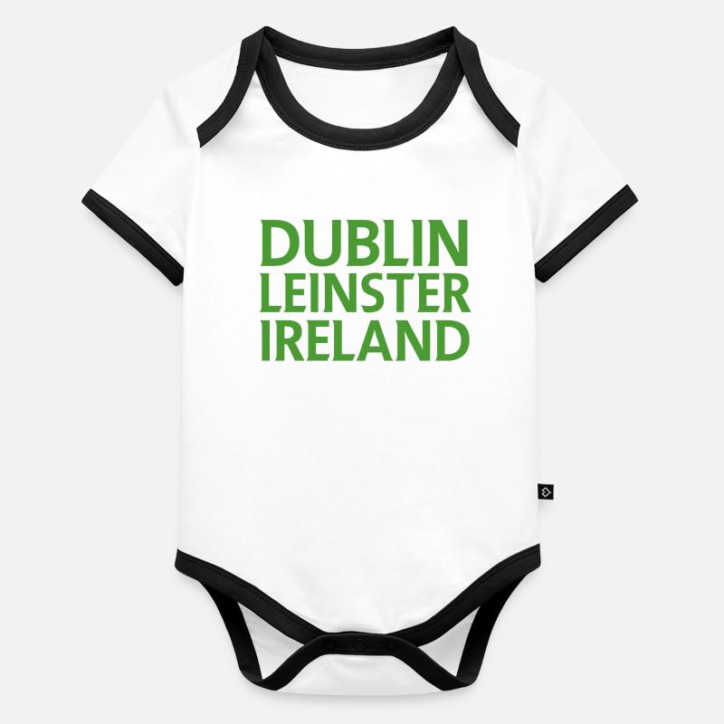 Dublin – Ireland Textdesign Organic Baby Contrasting Bodysuit