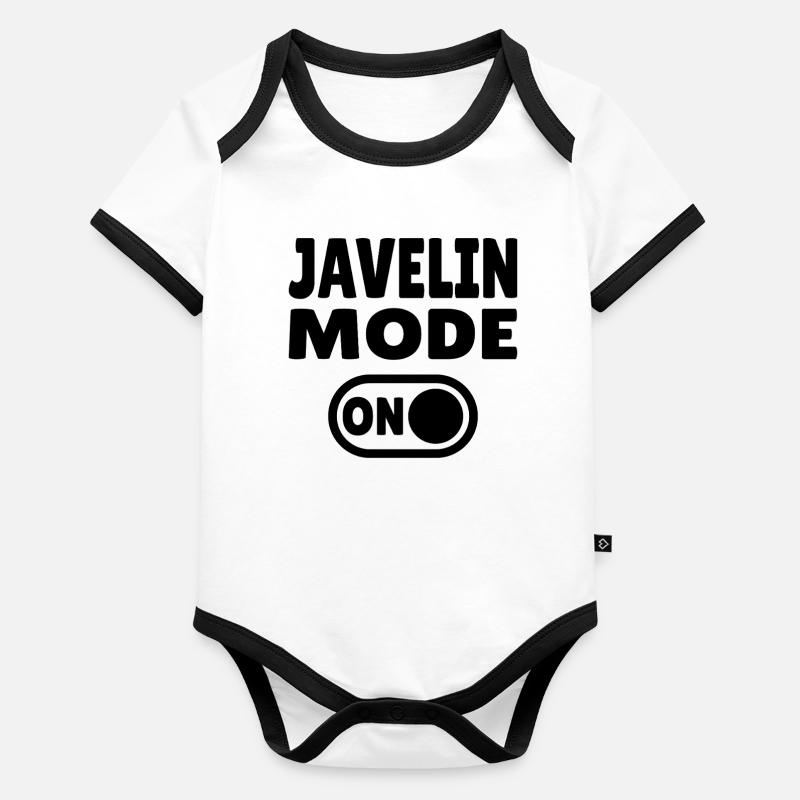 Mode Javelot ACTIVÉ - Lancer de Javelot Body Bébé bio contrasté manches courtes