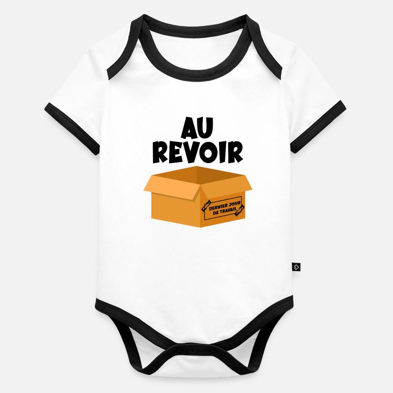 Last Day of Work - Goodbye Organic Baby Contrasting Bodysuit