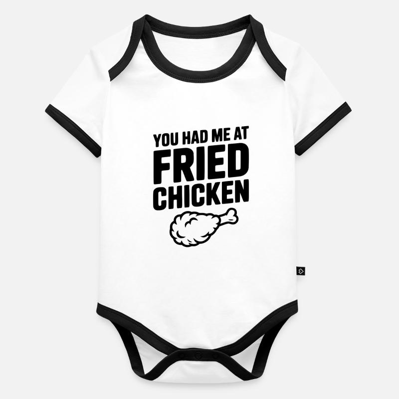 You Had Me at Fried Chicken Organic Baby Contrasting Bodysuit