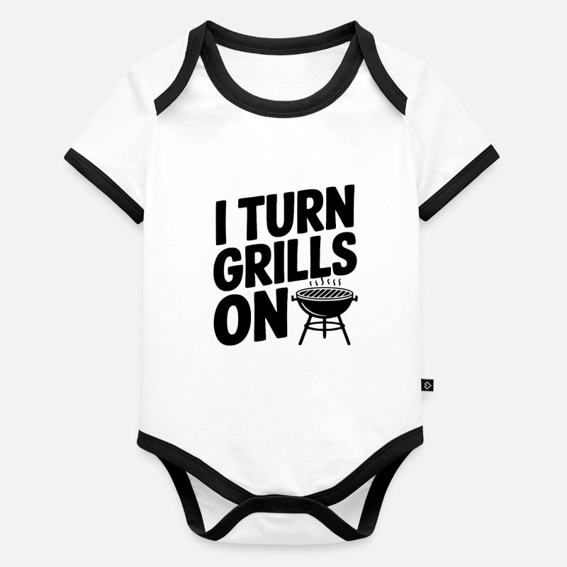 I Turn Grills On Organic Baby Contrasting Bodysuit