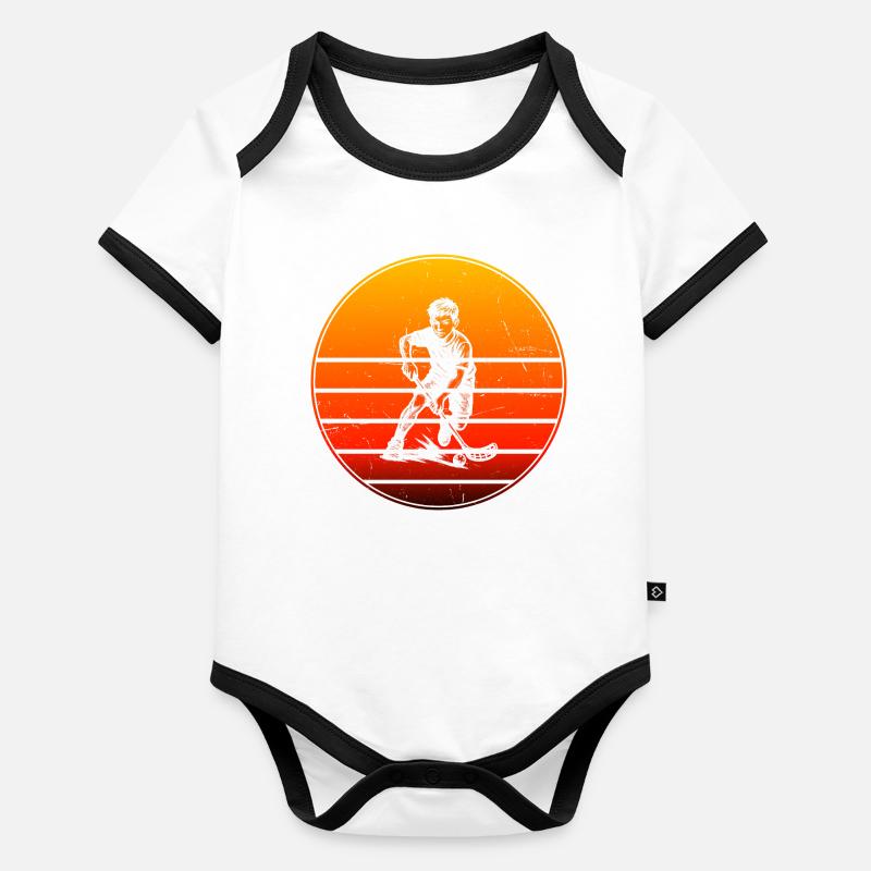 Clear floorball message Organic Baby Contrasting Bodysuit
