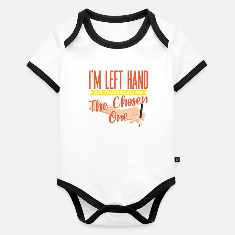 Drôle de design gaucher Élu Gaucher Body Bébé bio contrasté manches courtes
