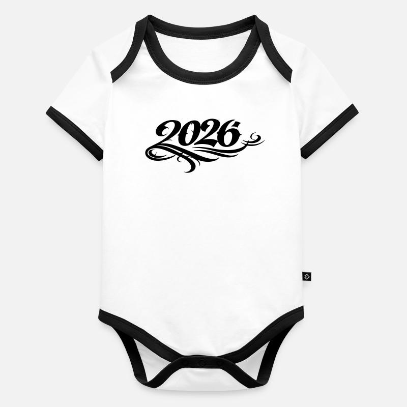 2026 year Organic Baby Contrasting Bodysuit