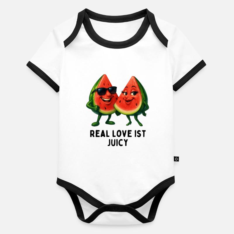 Duo de melons Juicy Love Body Bébé bio contrasté manches courtes