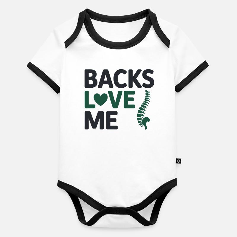 Chiropractor Bend Crack Sigh Of Relief Profession Organic Baby Contrasting Bodysuit